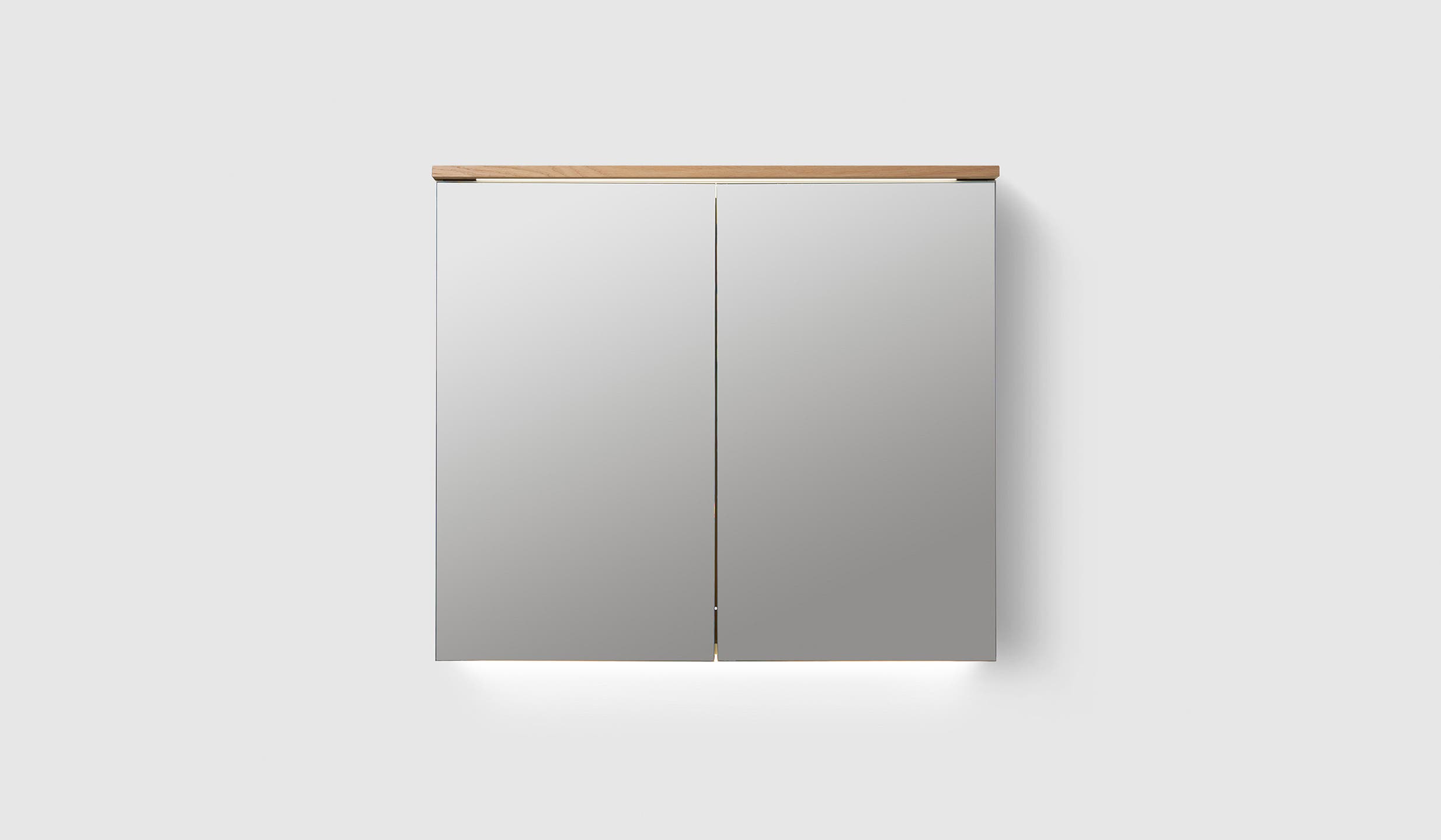 H2/MC80 Oak Wood H2 Mirror Cabinet