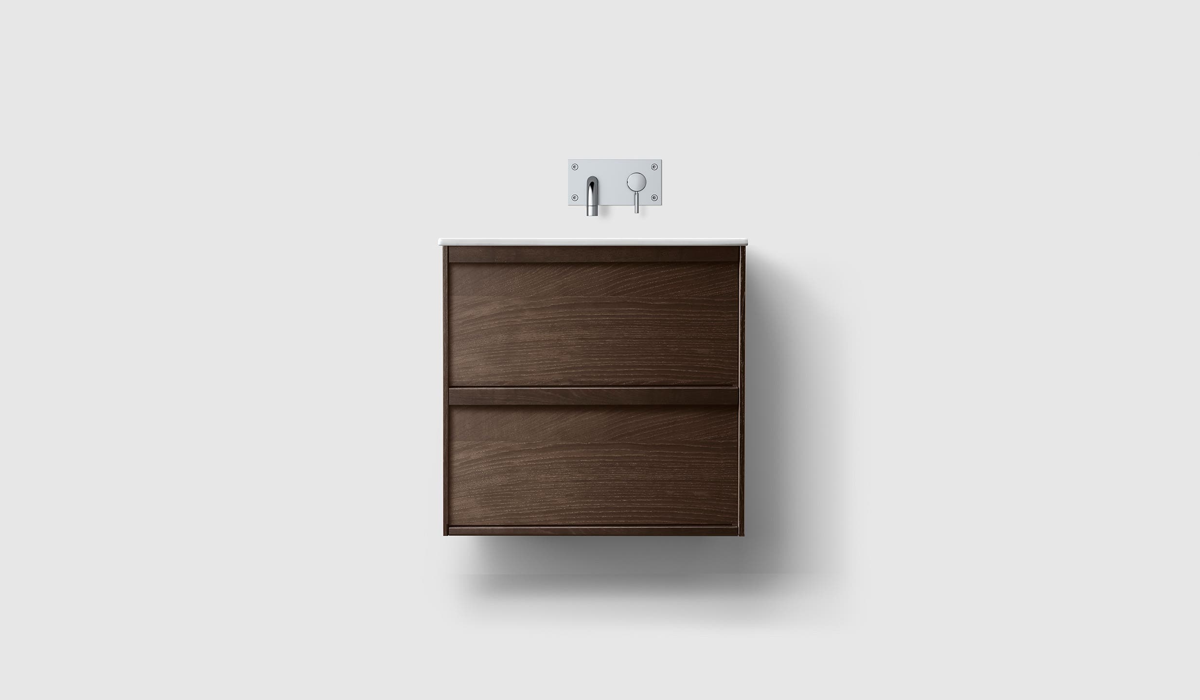 H2/60 - Smoked Oak Wood - Porcelain No Taphole