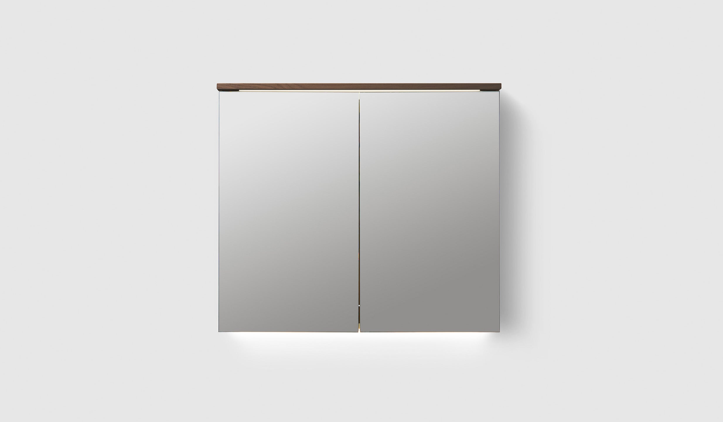 H2/MC80 Smoked Oak Wood H2 Mirror Cabinet